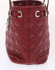 CHRISTIAN D1OR Canage Panarea Hand Bag PVC Leather Red 01-BO-0130 Auth 49472