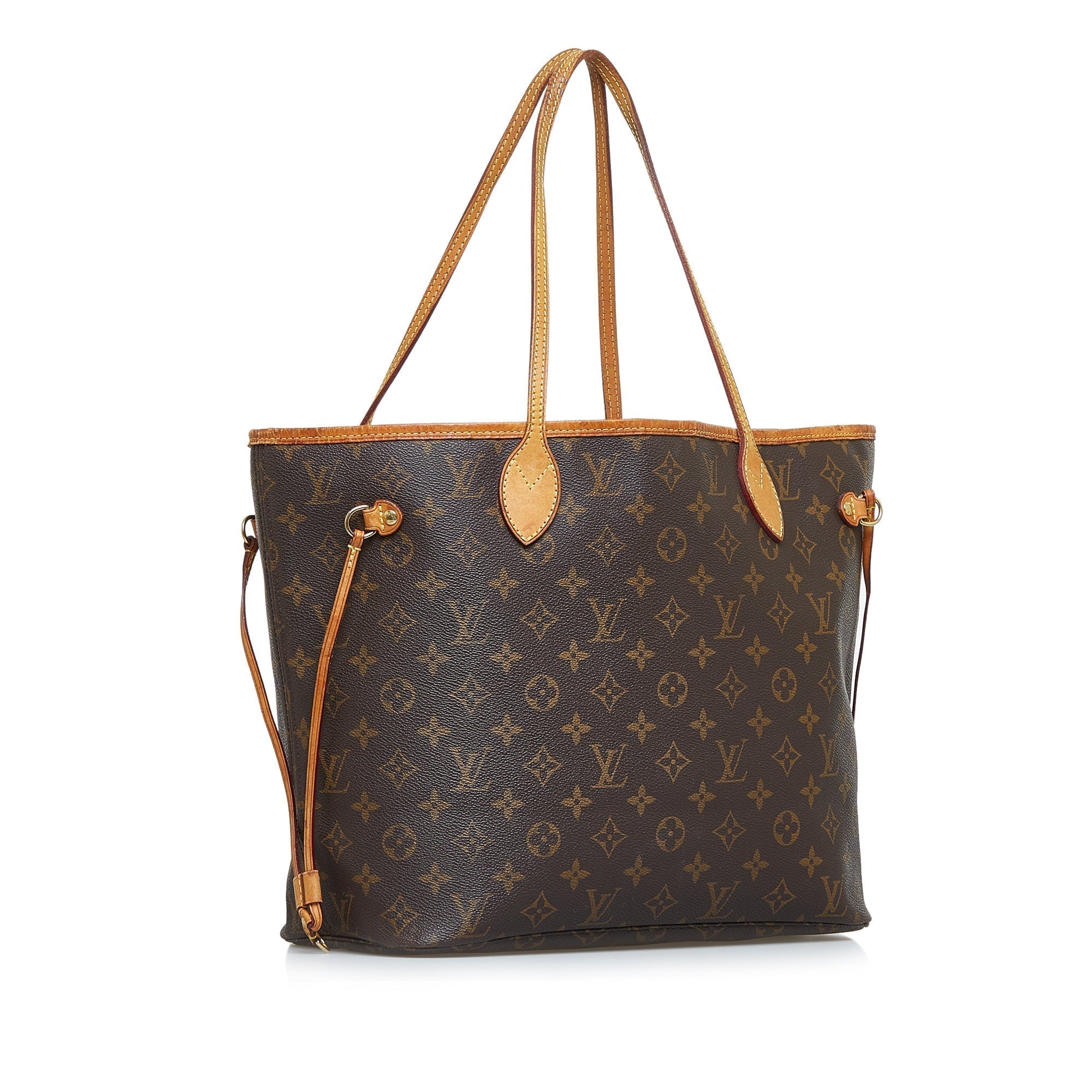 Brown LV Monogram Neverfull MM Tote Bag
