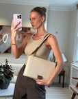 *FIRE PRICE* CH Ivory Large Boy Bag in Lambskin Leather with Antique Gold Hardware