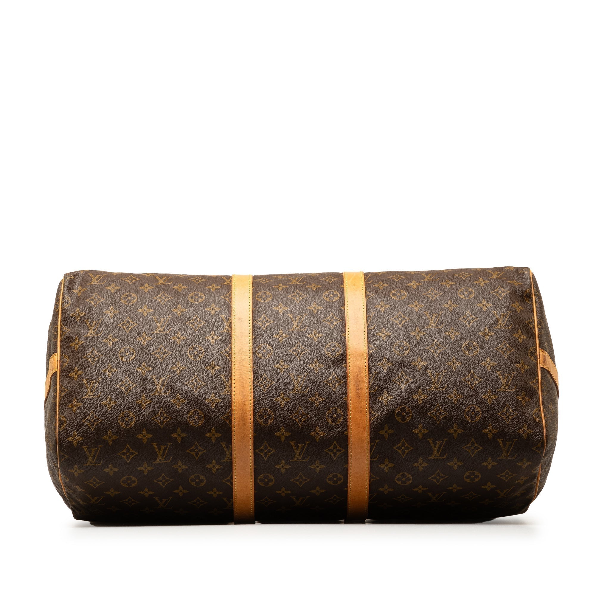 Brown LV Monogram Keepall Bandouliere 55 Travel Bag