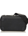 Black LV Taurillion Monogram Horizon Clutch Bag