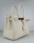 HMS Birkin 30cm Togo leather Handbags beige silver