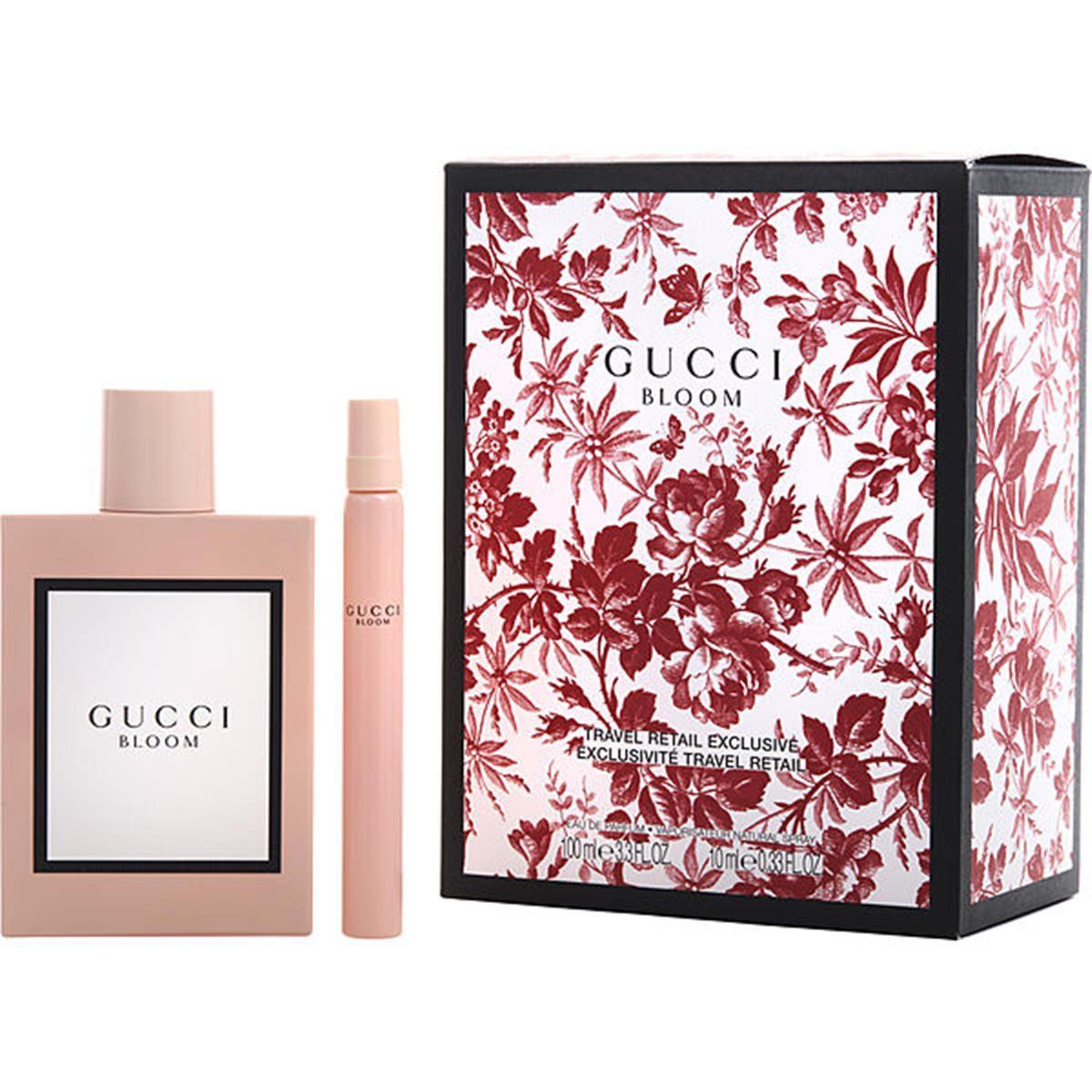 GCCI  Bloom Eau De Parfum Spray 3.3 oz &amp; Eau De Parfum Spray 0.33 oz Mini Gift Set