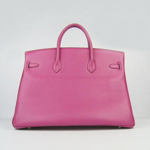 HMS Birkin 35cm Togo Leather Handbags 6099 Peach Silver