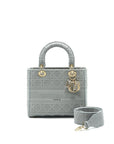 Christian D1OR Cannage Canvas Medium Lady D1OR Grey