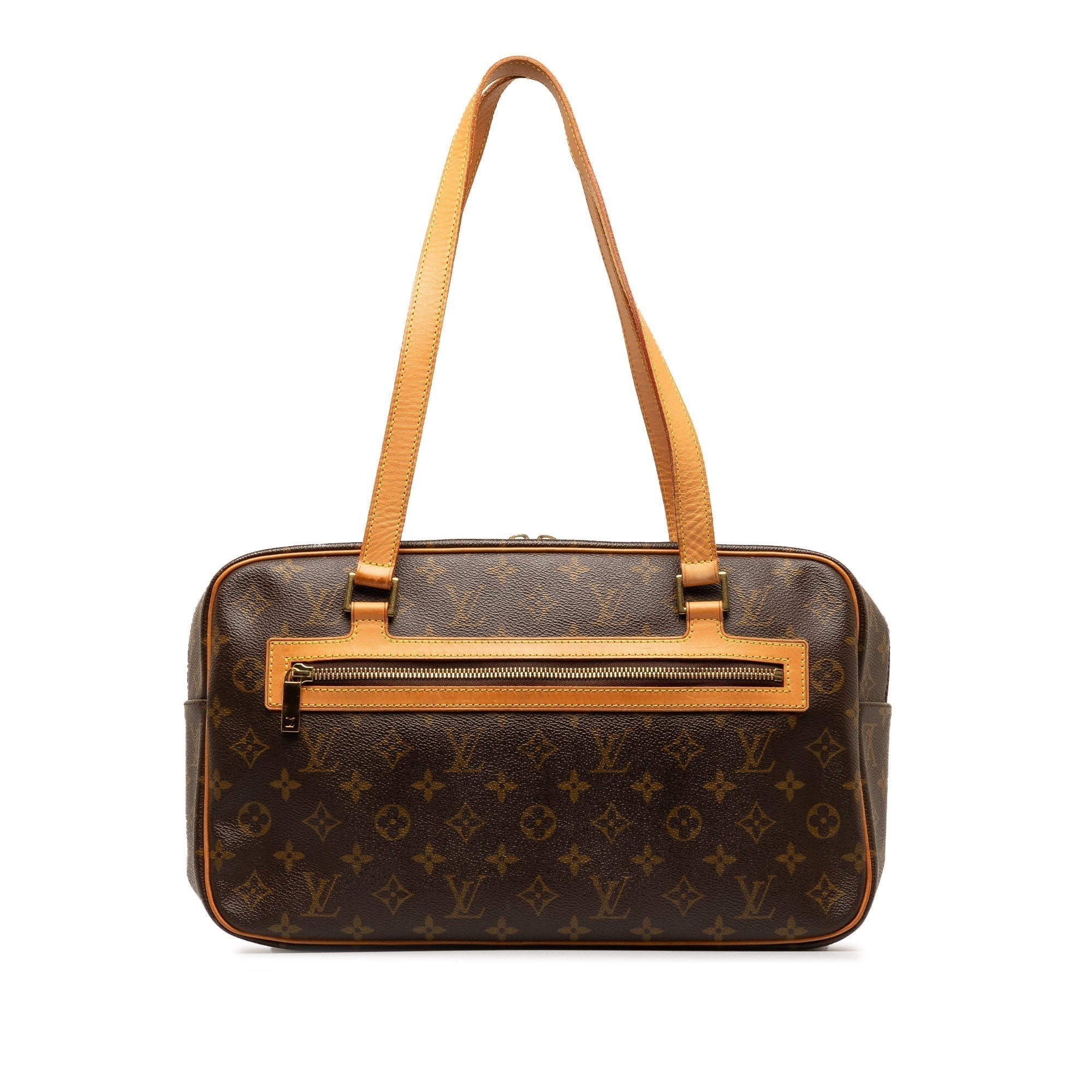 Brown LV Monogram Cite MM Shoulder Bag