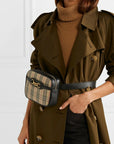 BBERRY 1983 Checked Chain Link Cotton-drill Belt Bum Bag Wristlet Pouch