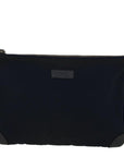 BBERRY Black label Clutch Bag Nylon Leather Navy Auth 58127