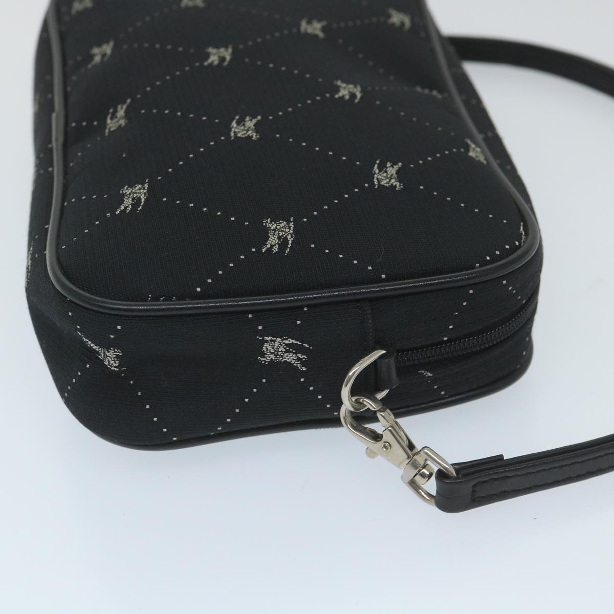BBERRY Blue Label Accessory Pouch Canvas Black Auth 58626
