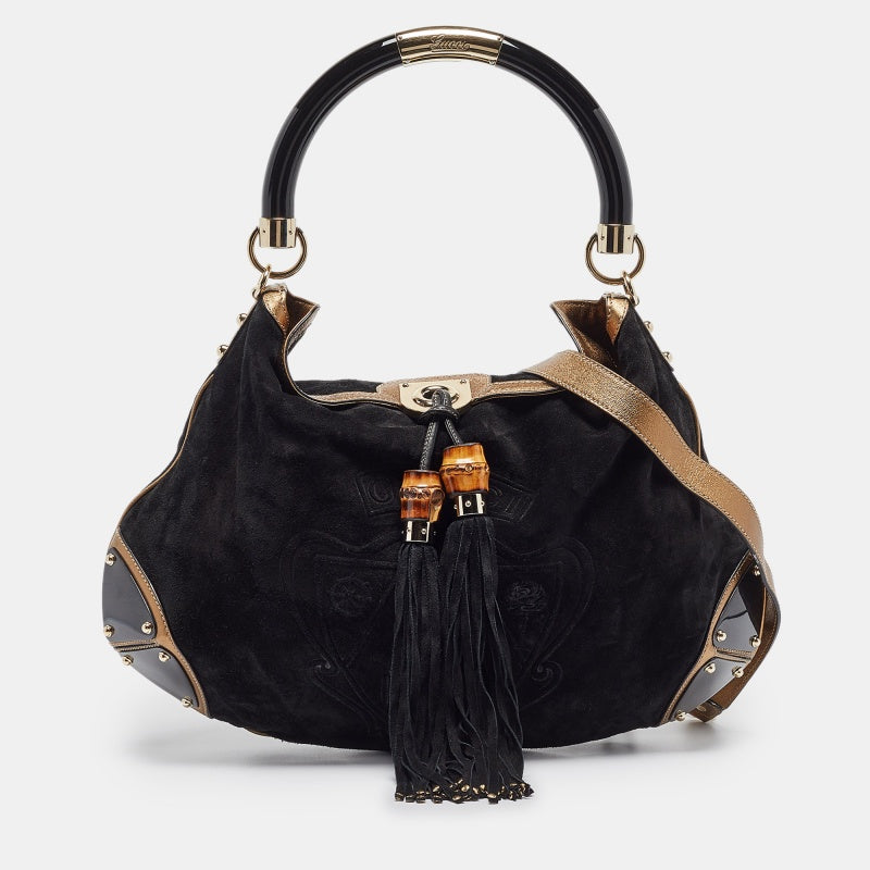 GCCI  Hysteria Embossed Suede Large Indy Hobo
