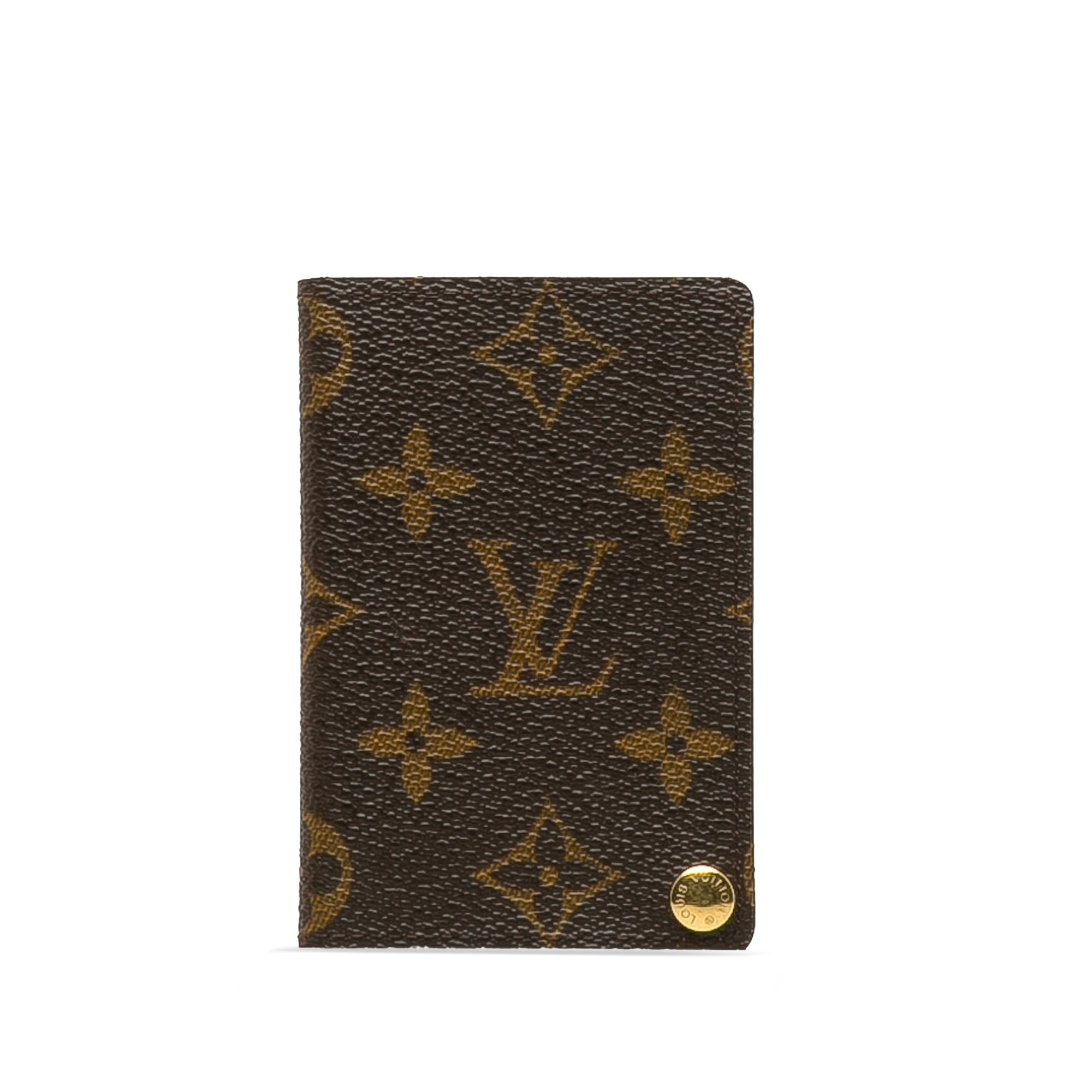Brown LV Monogram Porte-Cartes Credit Pression Card Holder
