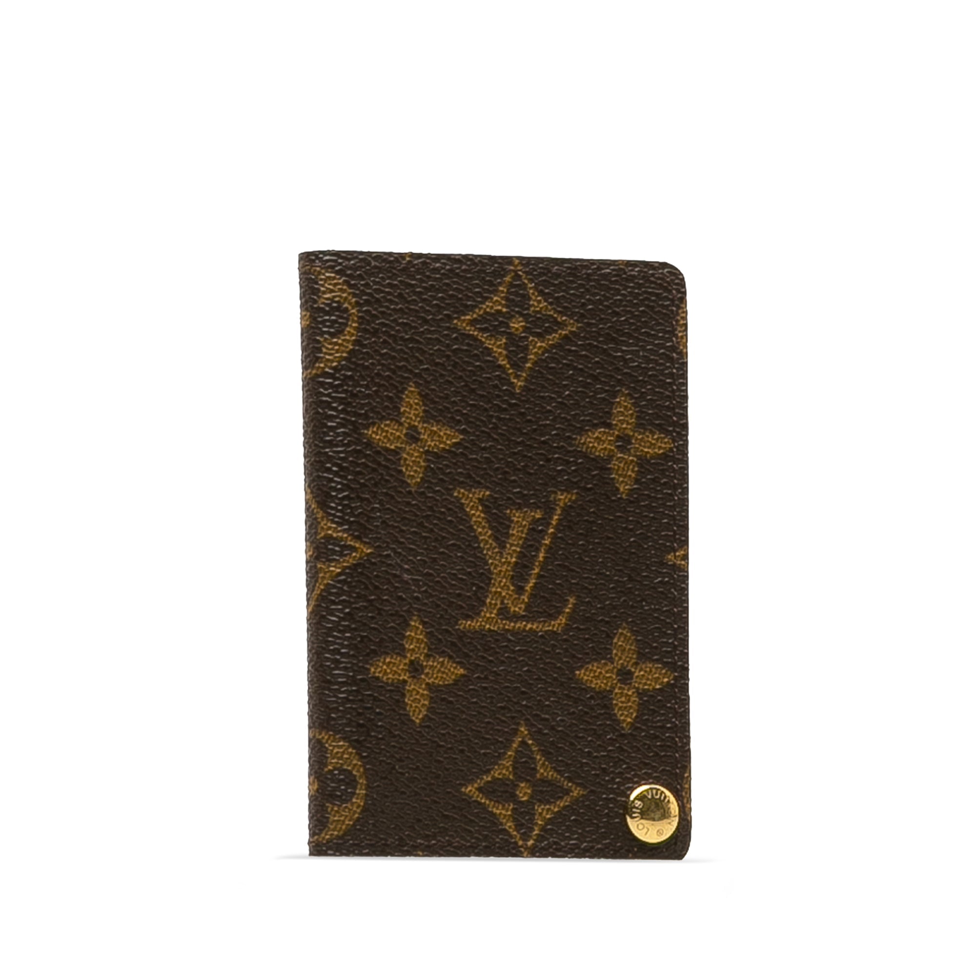 Brown LV Monogram Porte-Cartes Credit Pression Card Holder