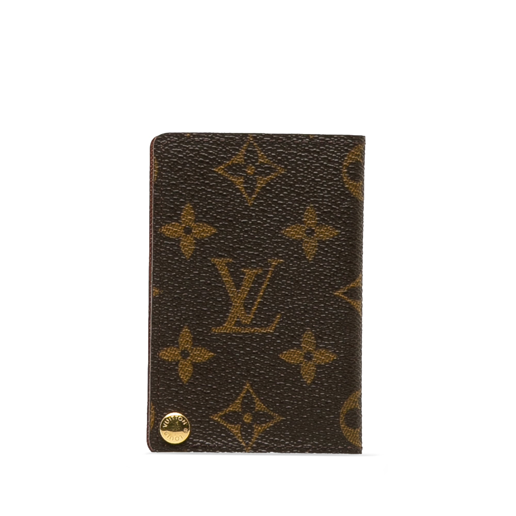 Brown LV Monogram Porte-Cartes Credit Pression Card Holder