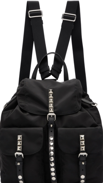 PRD Black Nylon Backpack Black