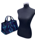 PRD Blue Camouflage Canvas Canapa Logo Tote Bag
