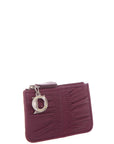 Christian D1OR Burgundy Charm Key Chain Wallet