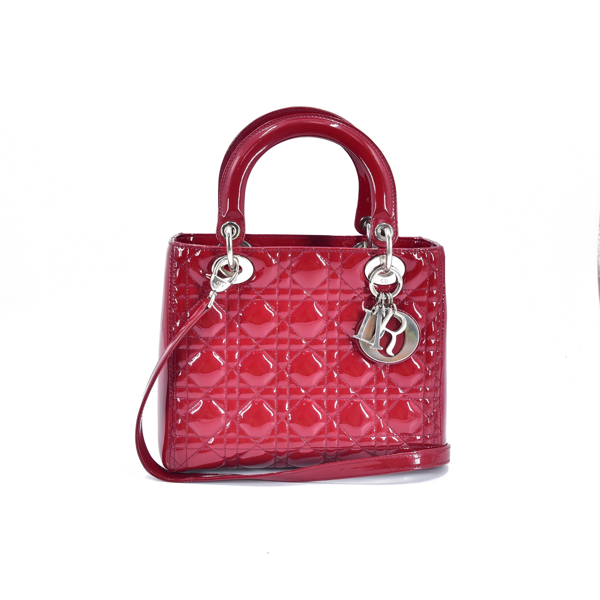 Cannage Patent Leather Lady D1OR Bag