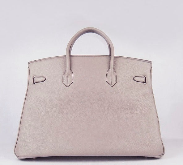 HMS Birkin 35CM Togo Leather Handbags 6099 grey golden