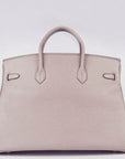 HMS Birkin 35CM Togo Leather Handbags 6099 grey golden