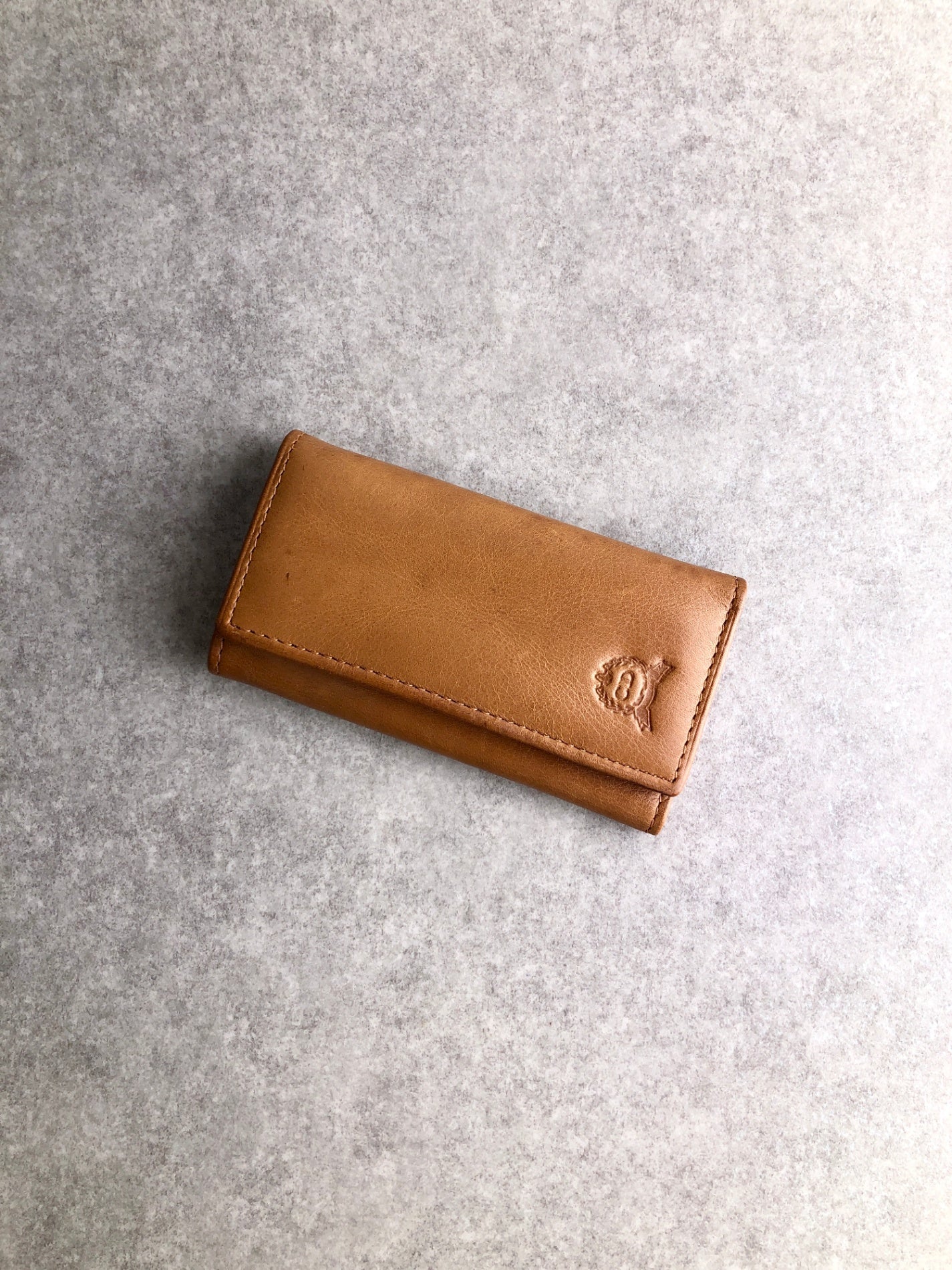 Christian D1OR CD Logo Key Case Brown Vintage 6aswhx