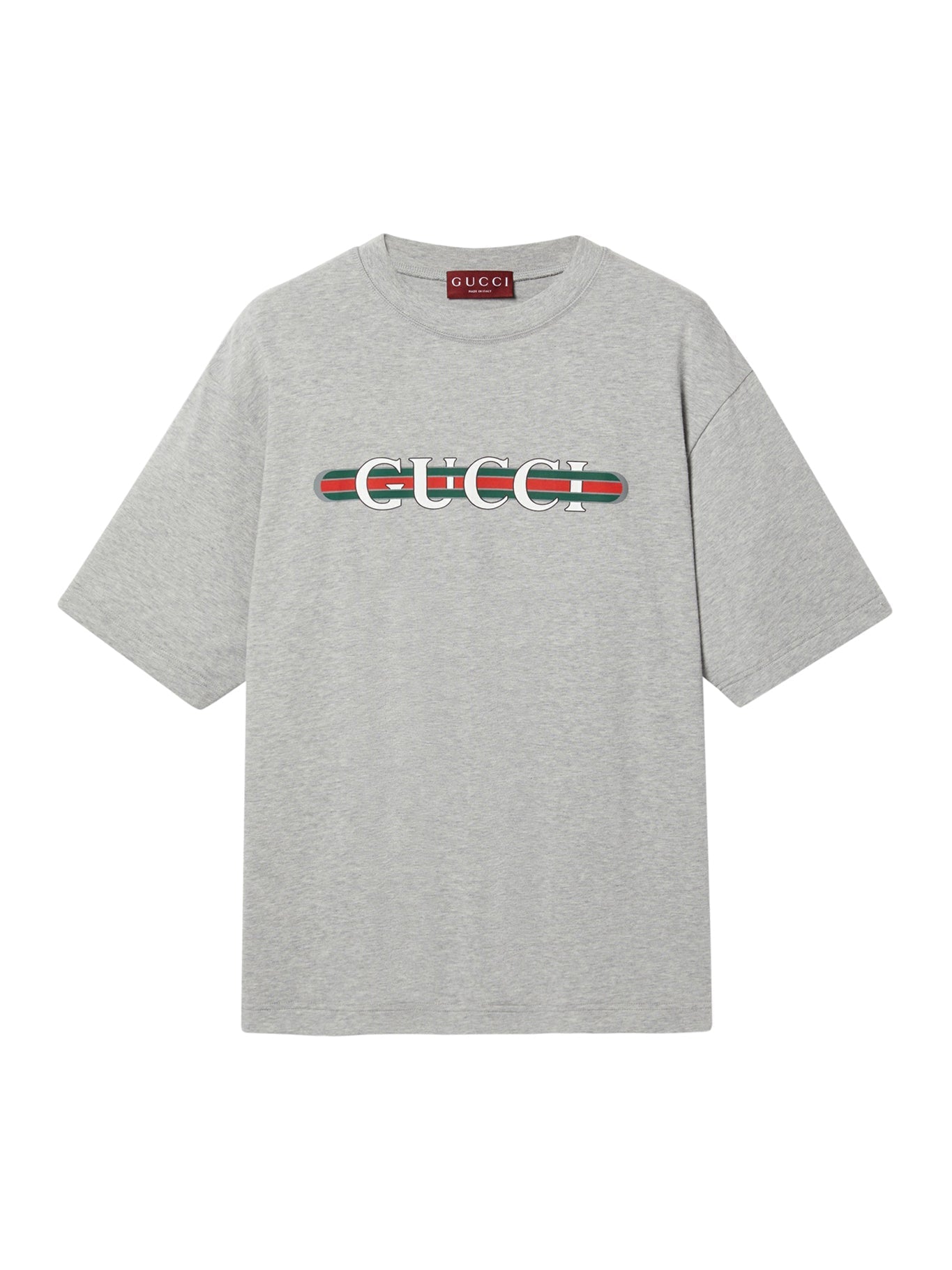 COTTON JERSEY T-SHIRT WITH GCCI PRINT