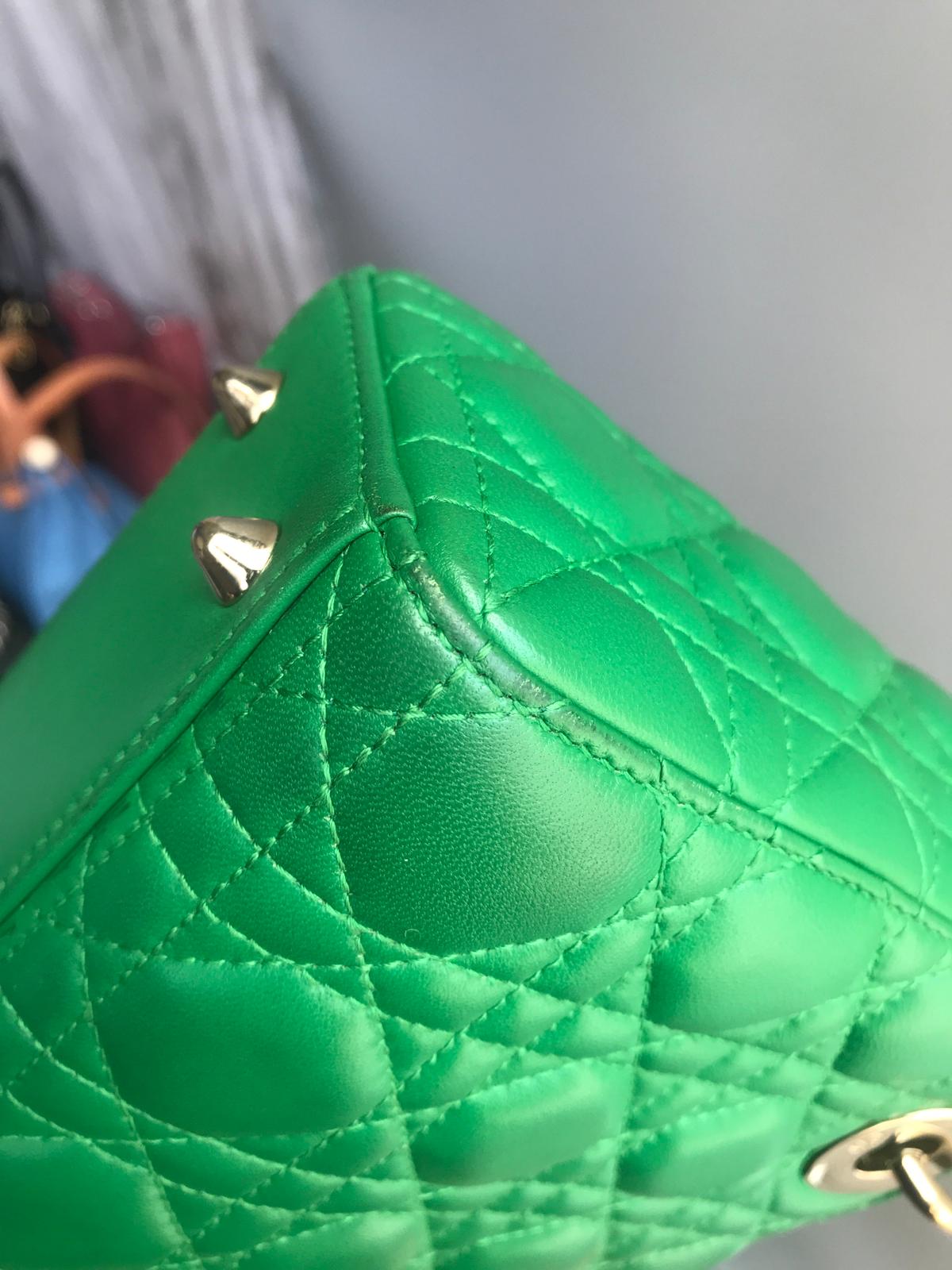 Cannage Green Lambskin Lucky Badges My Lady D1OR