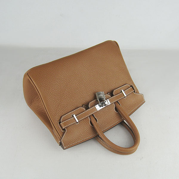 HMS Birkin 25cm Handbag 6068 light coffee silver