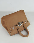 HMS Birkin 25cm Handbag 6068 light coffee silver