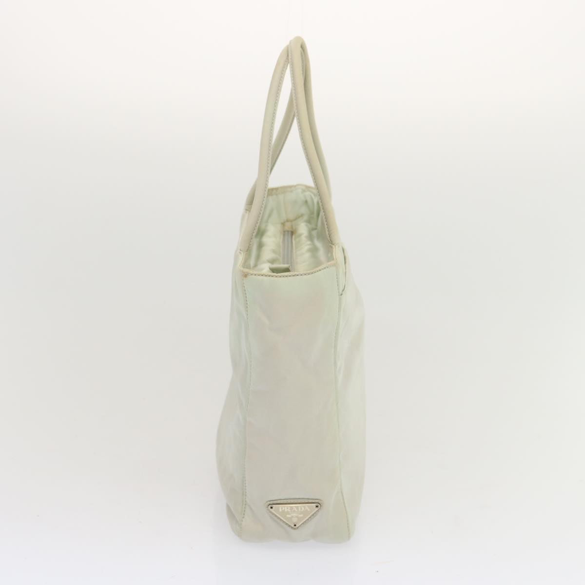 PRD Hand Bag Nylon White Auth 67984