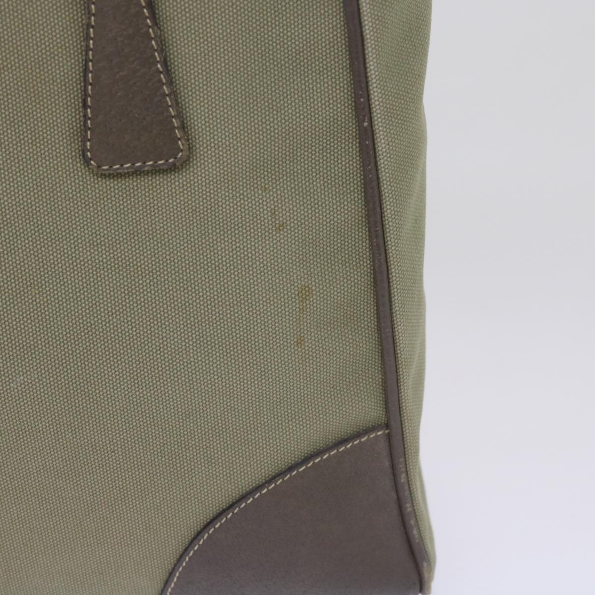 PRD Hand Bag Canvas Khaki Auth 68681