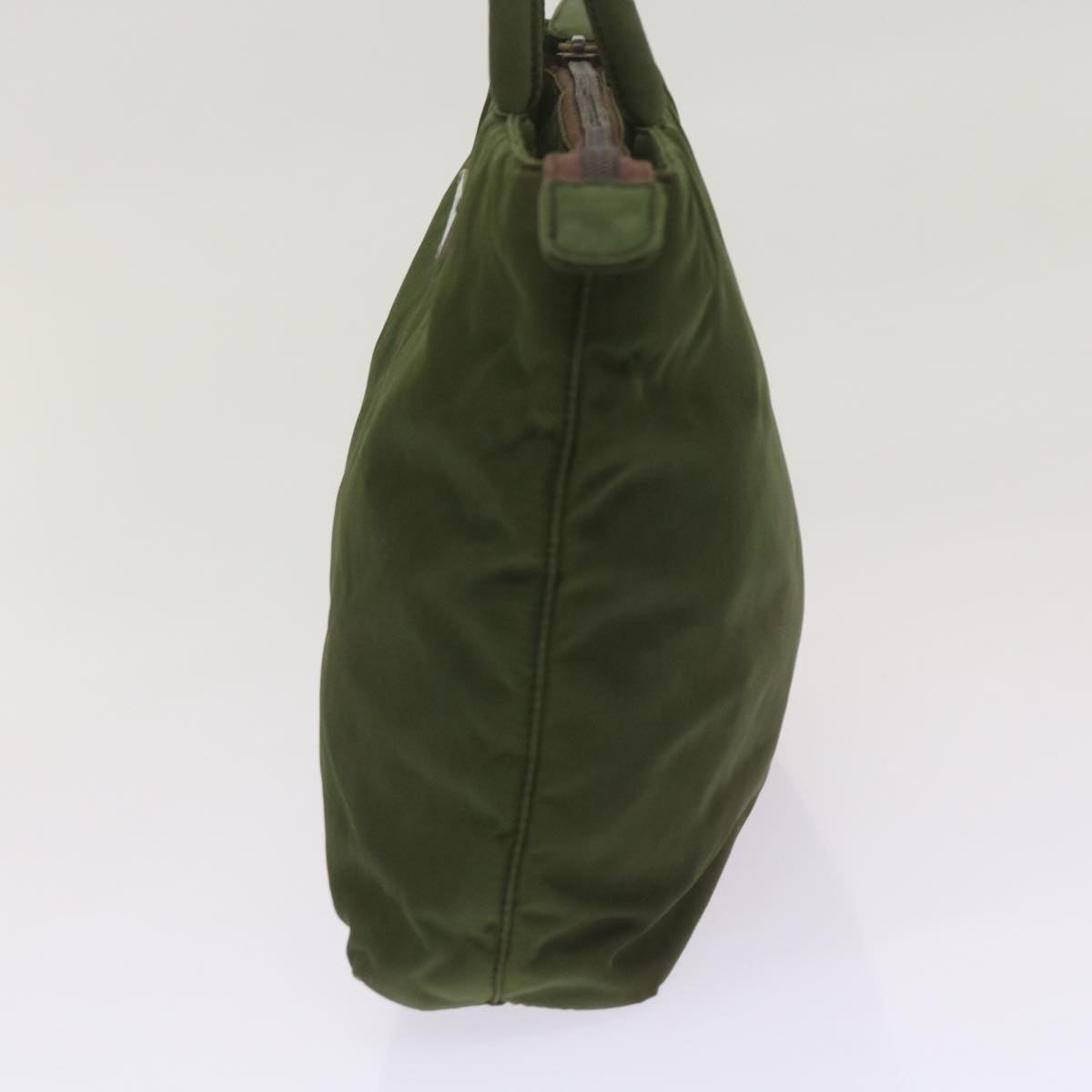 PRD Hand Bag Nylon Khaki Auth 68783