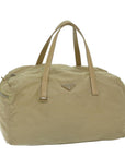 PRD Hand Bag Nylon Beige Auth 68875