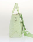 PRD Hand Bag Nylon 2way Light Green Auth 68918A
