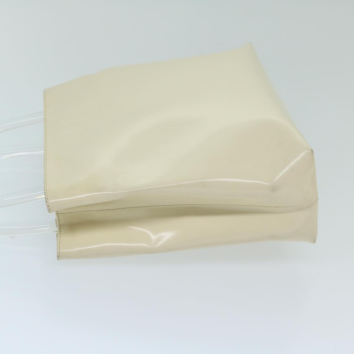 PRD Hand Bag Enamel White Auth 69200