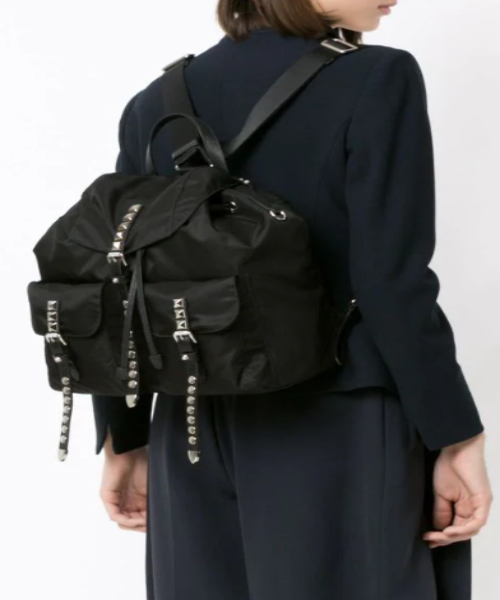 PRD Black Nylon Backpack Black