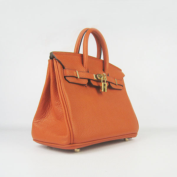 HMS Birkin 25cm Handbag 6068 orange golden