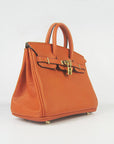 HMS Birkin 25cm Handbag 6068 orange golden