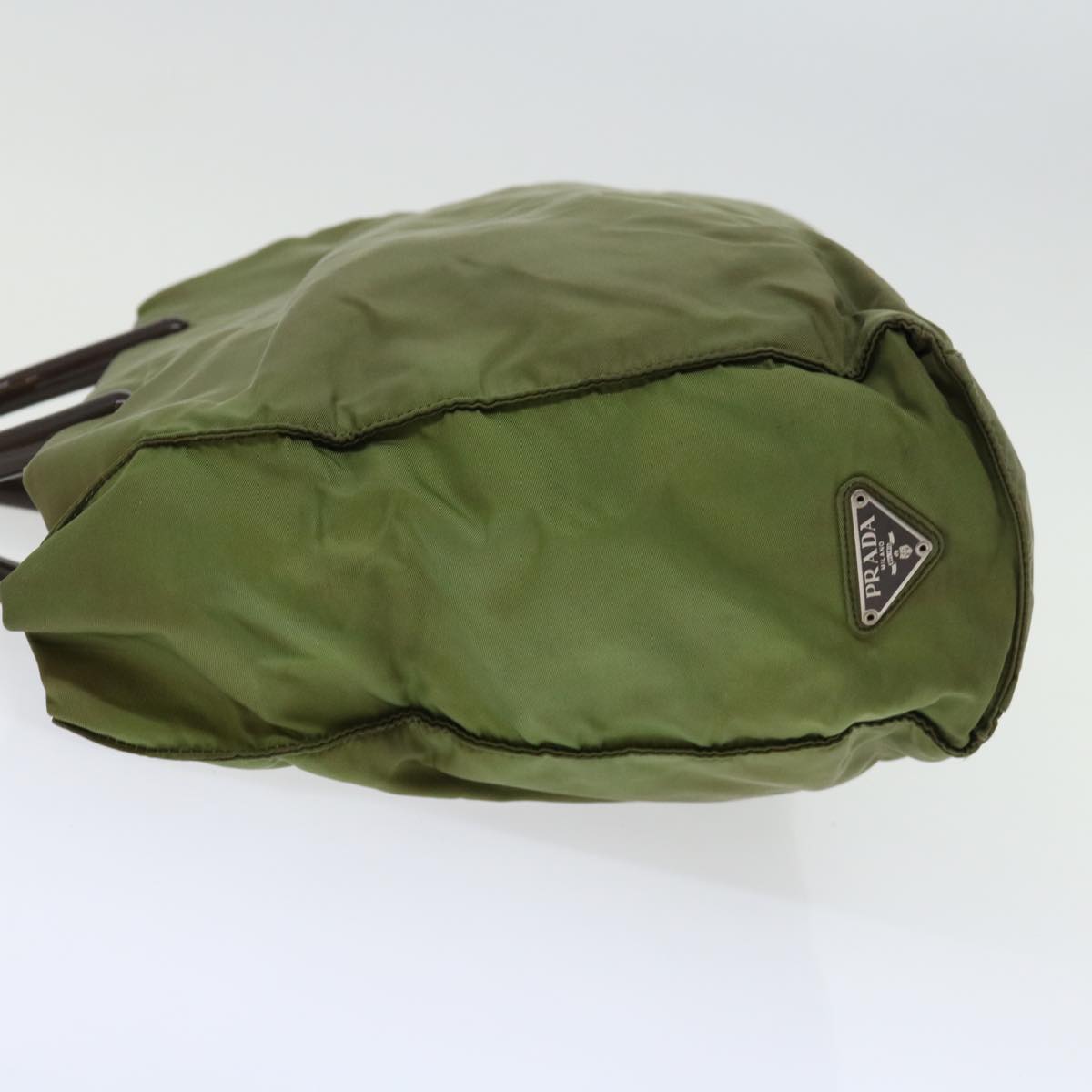 PRD Hand Bag Nylon Khaki Auth 69657
