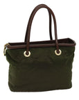 PRD Hand Bag Nylon Khaki Auth 69940