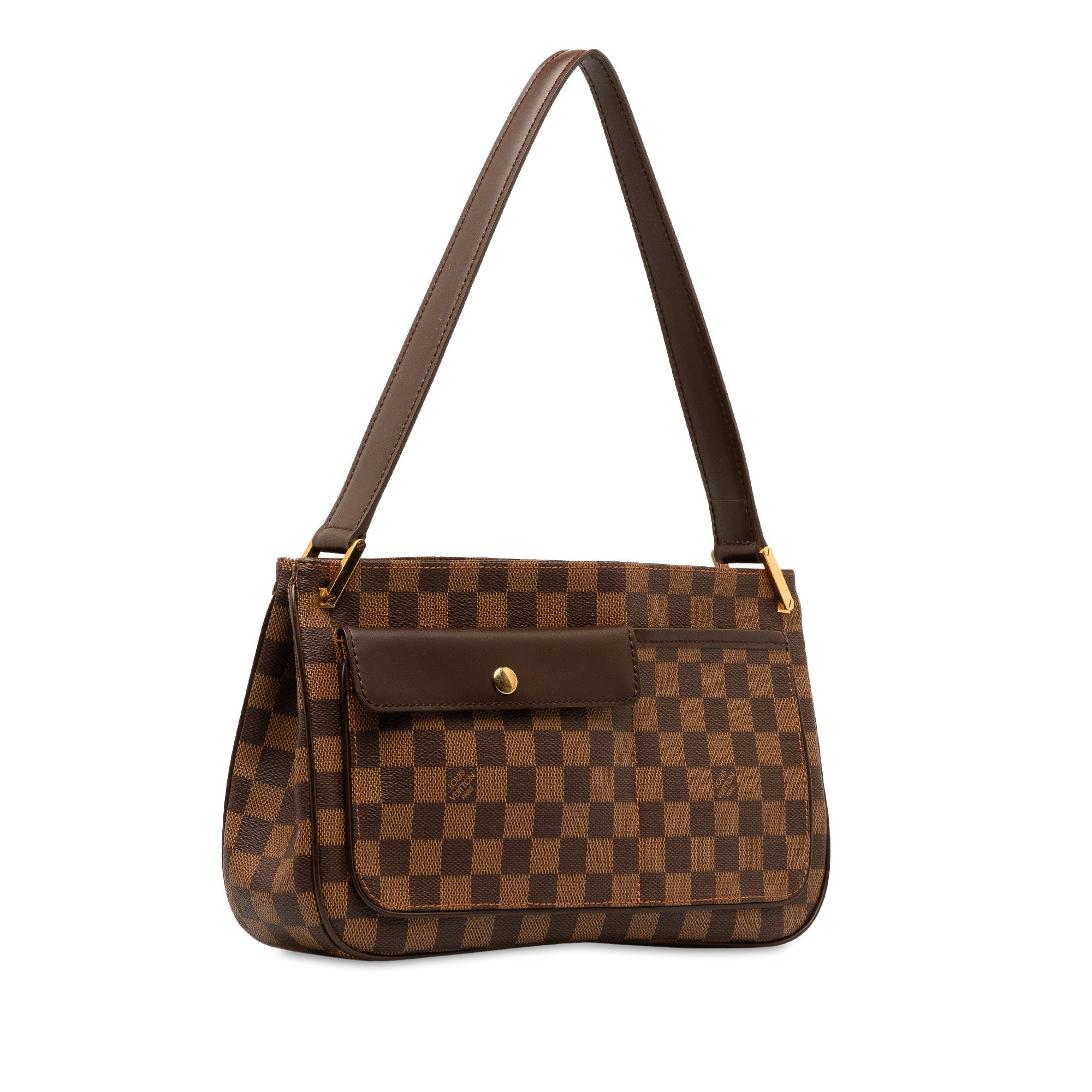 Brown LV Damier Ebene AuBagne Shoulder Bag