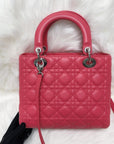 Cannage Lambskin Lady D1OR Medium in Red