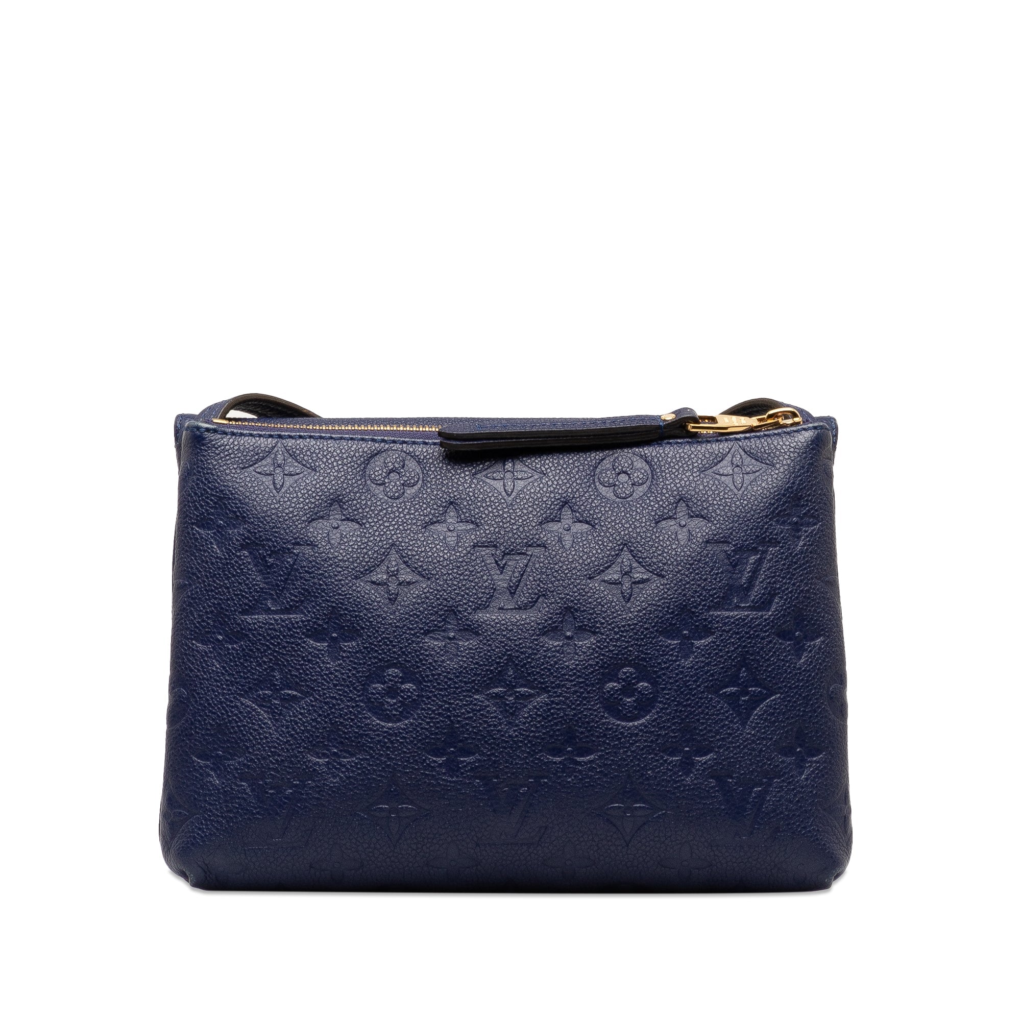 Blue LV Monogram Empreinte Twice Crossbody Bag