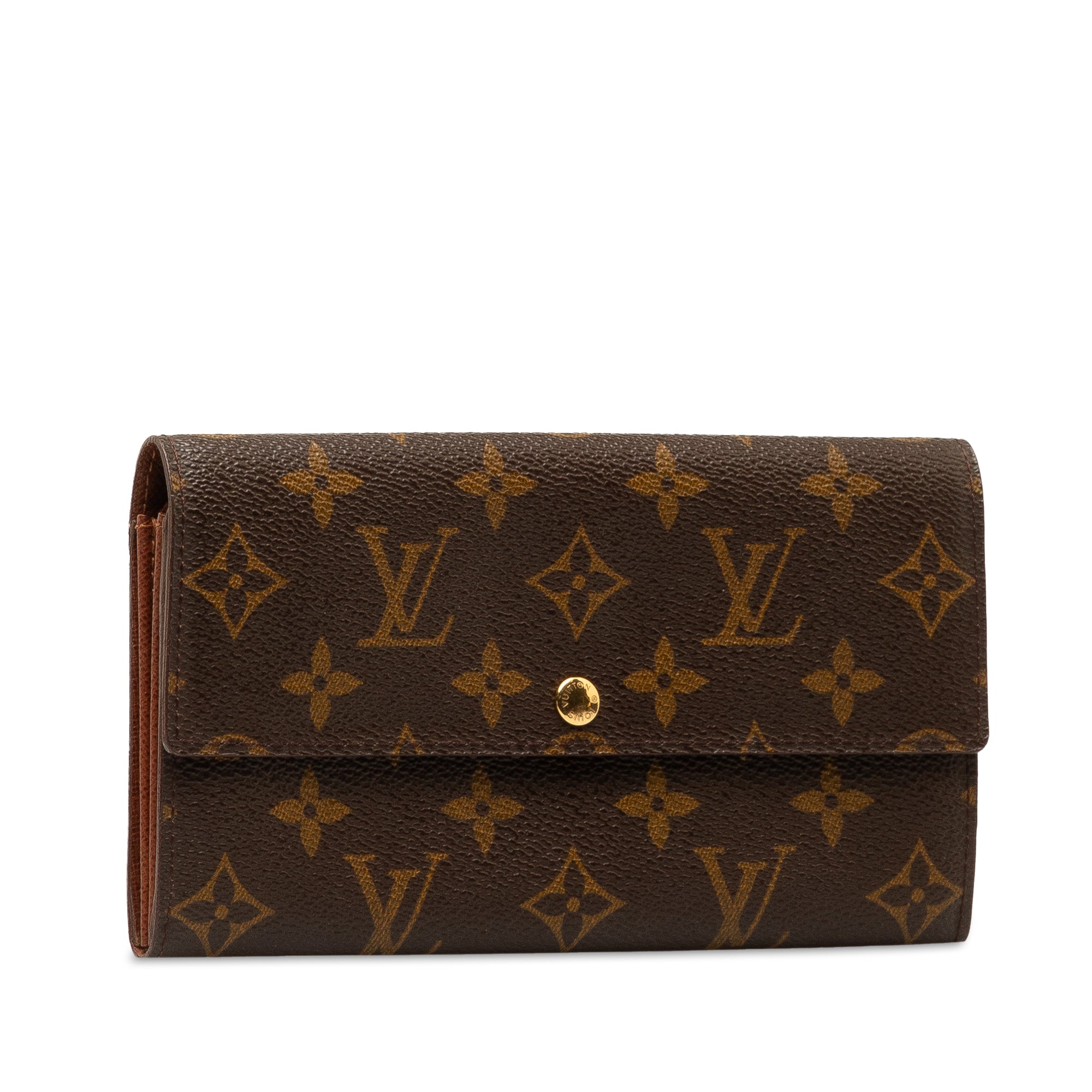 Brown LV Monogram Sarah Long Wallet