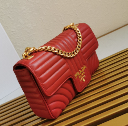 PRD Diagramme Medium Leather Bag Red