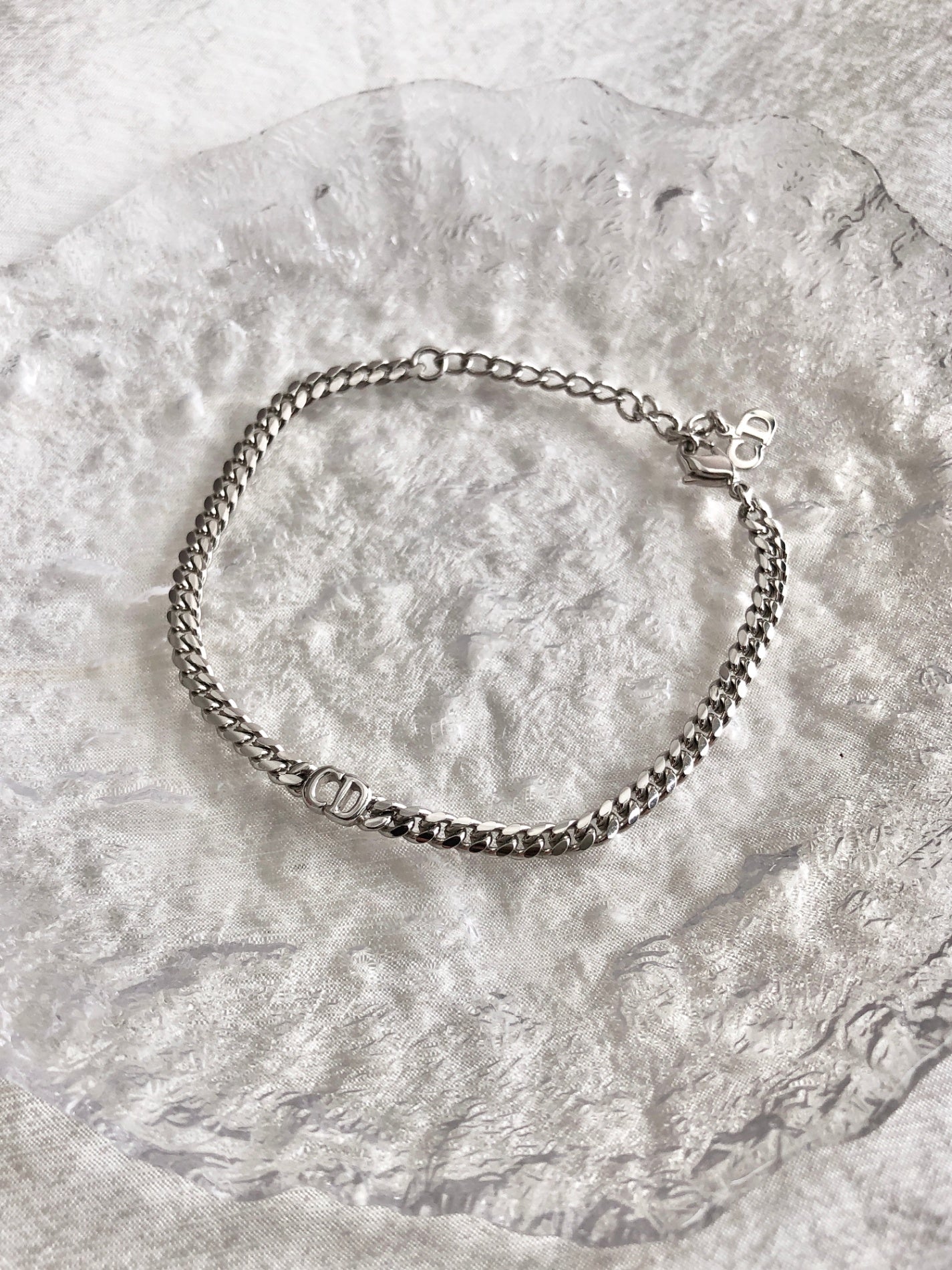 Christian D1OR CD Logo Bracelet Silver Vintage isyvk5
