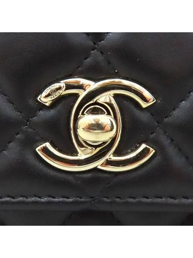 A81633 Black Lambskin Trend CC Gold Mini Cross Bag CH