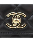 A81633 Black Lambskin Trend CC Gold Mini Cross Bag CH