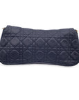 CHRISTIAN D1OR Black Perforated Leather Cannage Chain Shoulder Bag