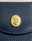 Christian D1OR CD Logo Coin Purse Navy Vintage cai3si