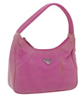 PRD Hand Bag Nylon Pink Auth 70223